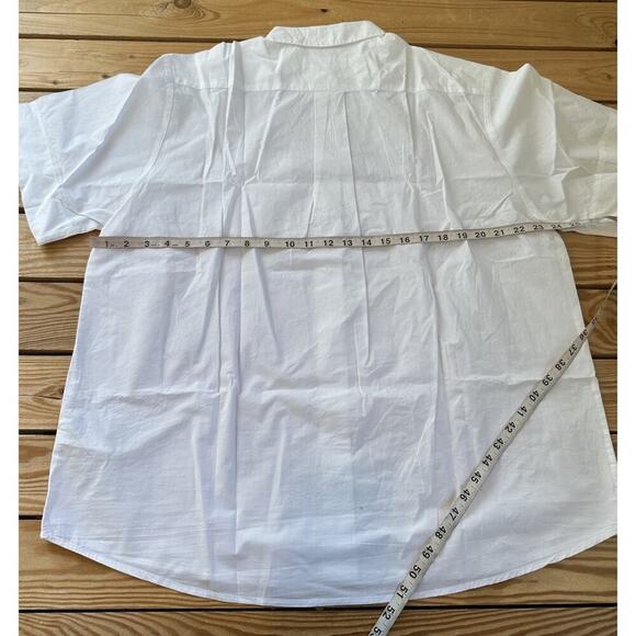 NWT Skall Studio Button Up Shirt Size 36 Women’s White Short Sleeve - Picture 8 of 8